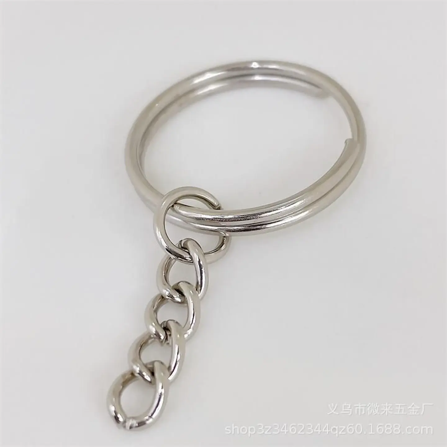 100 Argollas Para Llavero 24mm Con Cadena 1