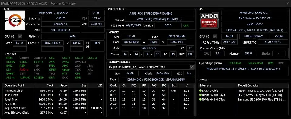PC Gamer AMD 5800X3D 6950XT RED DEVIL 7