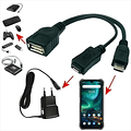 Adaptador Micro Usb Otg Con Puerto De Alimentación Micro