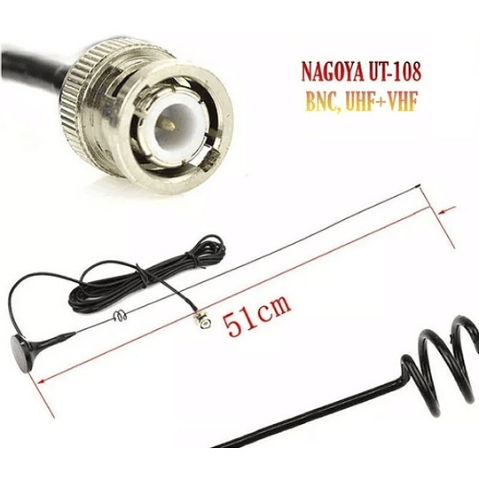 Antena Magnetica Nagoya Ut-108 Movil Bnc Radios Dual Banda