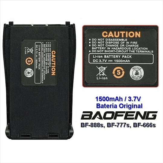 Batería Original Para Radio UHF Baofeng BF-888s, BF-777s