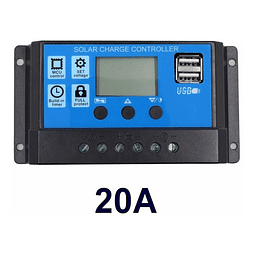 Regulador / Controlador De Carga Solar 20a 12/24v