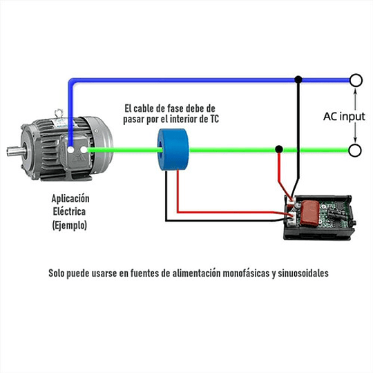 Medidor Voltaje Corriente 100-300 VAc + Detector Voltaje AC