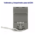 Voltímetro + Amperímetro Modelo D52-2042 Para Riel Din