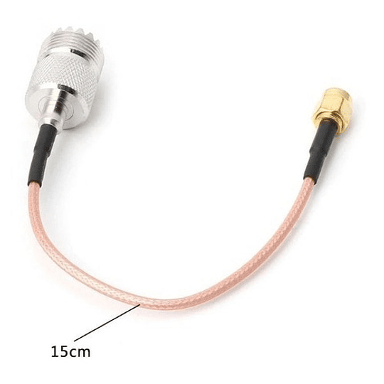 Conector Sma-m A So-239 Con 15cm Cable, Para Radios Vertex 