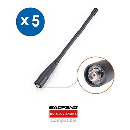 Pack De 5 Antenas 17cm Original Baofeng, 36-174 / 400-520m