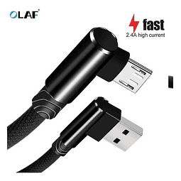Cable Olaf Micro Usb 1m 90º Negro, Calidad 100% Garantizada!