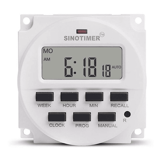 Interruptor Timer Programable Sinotimer Tm618n-2 220v Ac