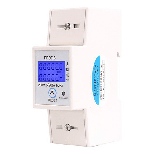 Medidor De Energía Eléctrica DDS015 Mide KWH 5A 220v, Din