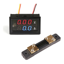 Voltímetro Amperímetro Digital Dc 100v, 50a, Con Shunt