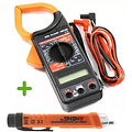 Pack  Amperímetro Digital Tenaza DT-266 + Lápiz Detector Ac