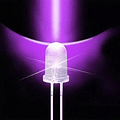 Pack De 10 Unidades de Led Ultra Violeta 5mm, 390nm, Luz Negra