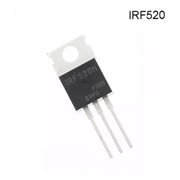Transistor Mosfet IRF520, Canal N, 9.2A, 100V, TO-220