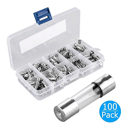 Pack De 100 Fusibles 5x20mm, 10 Valores, 10 Unidades C/u