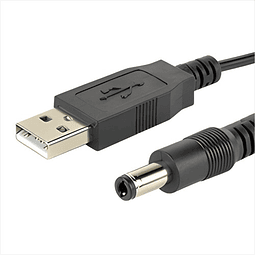 Cable Adaptador Usb A Salida Plug Dc 5.0v 5.5x2.1mm, 3a Max