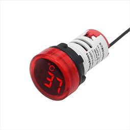 Termómetro Piloto 22mm Para Panel Led Rojo 24 A 500v Ac