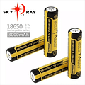 Pack Premium 4 Baterías Sky Ray 18650 + Cargador De Pared