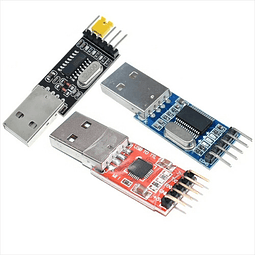 3 X Puentes USB A Serie TTL Chipset CP2102 + CH340g + PL2303