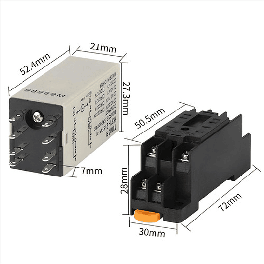 H3Y-2 Temporizador Para Retardo, 8 Pines, 60 Minutos, 220V