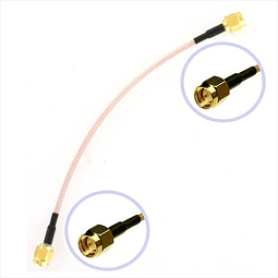 Cable Adaptador Pigtail, SMA-M A SMA-M, RG316, 15cm, 50 Ohm