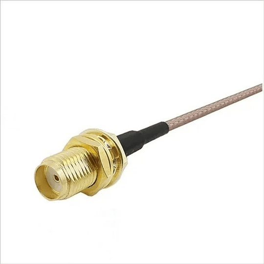 Cable Adaptador 15cm Pigtail, SMA-M A SMA-F, RG316, 50 Ohm