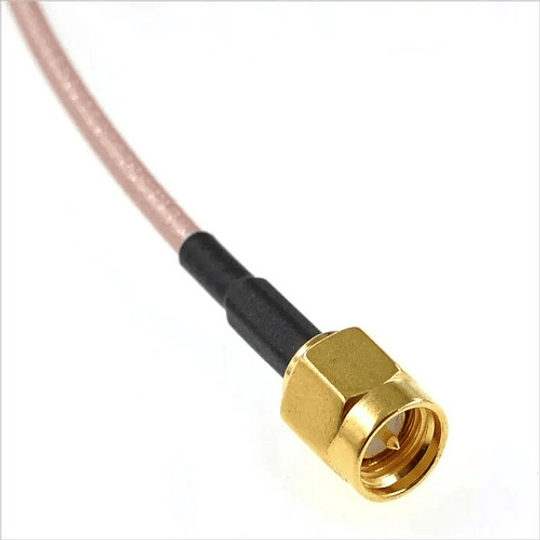 Cable Adaptador 15cm Pigtail, SMA-M A SMA-F, RG316, 50 Ohm