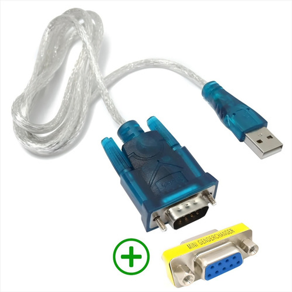 Cable Adaptador Usb A Serial Rs232 O Db9 + Cambio Género