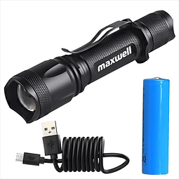 Potente Linterna Zoom Led Xp-l 5 Modos, 2200mah, 2 Horas Uso