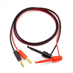 Par De Punta Tester Gancho A Banana, 1.1m, Cable 24 Awg