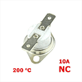Termostato Interruptor KSD301, 250V, 10A, NC, Cerrado, 200° C