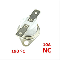 Termostato Interruptor KSD301, 190 °C, 250V, 10A, NC, Normalmente Cerrado