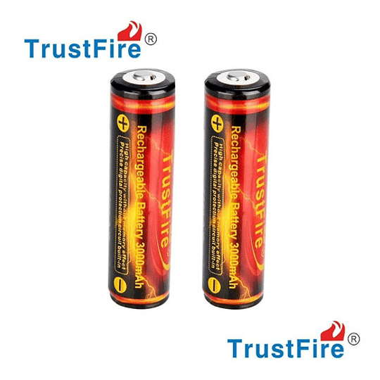 Pack 2 Baterías Recargable Trustfire 18650 3000mah + Tester