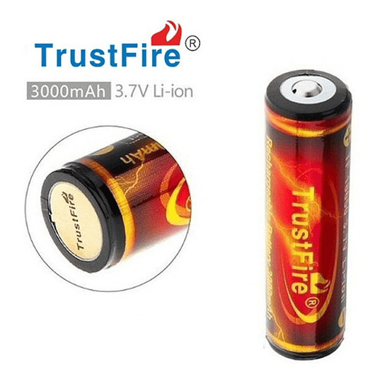 Pack 2 Baterías Recargable Trustfire 18650 3000mah + Tester