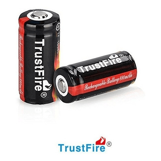 Pack 4x Baterías Trustfire 16340, Protección Pcb, 880mah