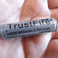 2 X Baterias Recargable Trustfire 14500, 900mah Reales+