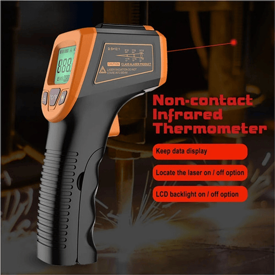 Termómetro Ir Mide Temperatura A Distancia. Uso Industrial