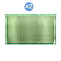 Pack 2 Placas Perforada Fr4, Pcb, 80x120mm Para Prototipos