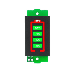 Indicador Nivel Carga Para Batería 1-8s 18650, Configurable 