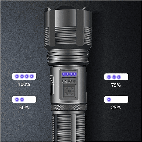 Pack Linterna Zoom P50 Led Xhp50.2 + Bateria Sky Ray 18650