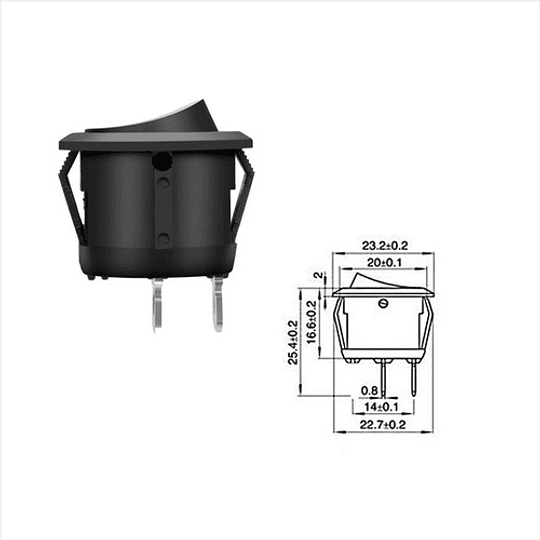 3 X Interruptor Rocker ON OFF 20mm 250V 10A AC, Proyectos!