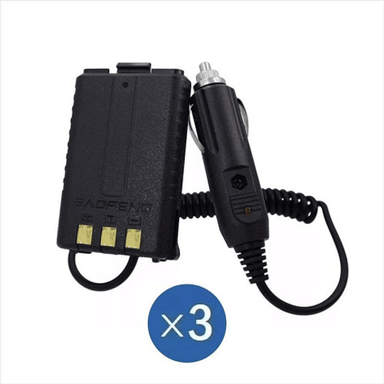 Pack 3 Adaptadores Baterías Solo Para Baofeng UV-5R