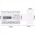 Medidor Trifásico Digital KWh Din Ac 380v 5(100)a 50hz
