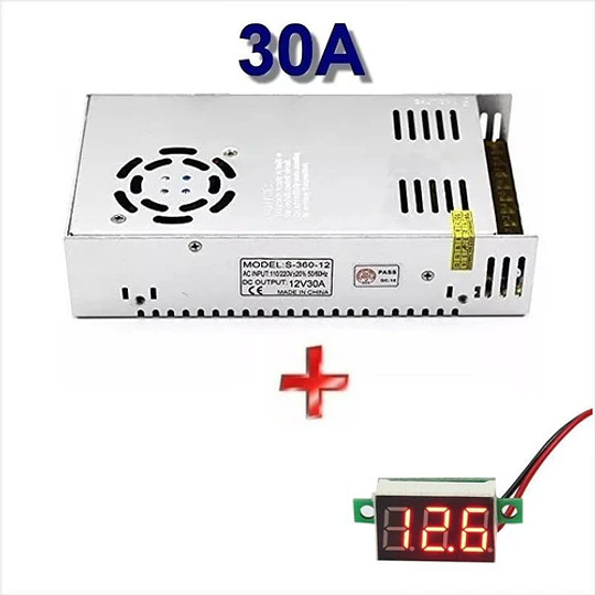 Fuente Poder 12v Dc 30a Ajustable 10 A 15V + Regalo 