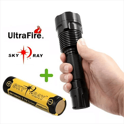 Linterna Ultrafire C12, 1000lum, Batería Sky Ray + Envío