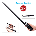 Pack 2 Antena Flexible Táctica Baofeng Uv-5r, Para Comandos!