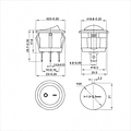 2 X Switch Interruptor Rocker ON OFF 21mm, 250V, 6A, Con Luz