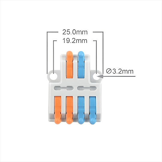 5 X Conector Terminal Rápido Universal D2-4, 250V, 32A , Wago