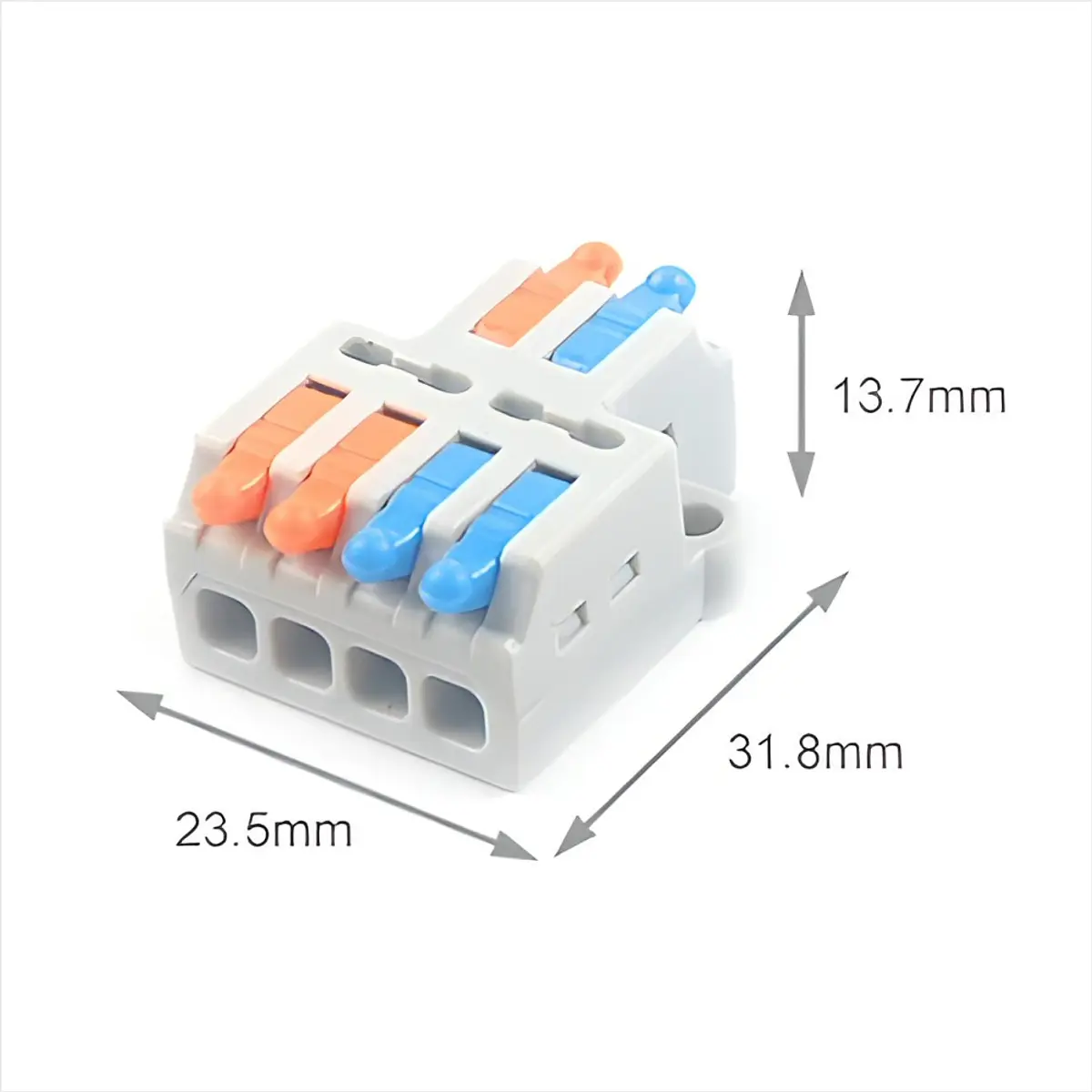 5 X Conector Terminal Rápido Universal D2-4, 250V, 32A , Wag