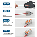 5 X Conector Terminal Rápido Universal D2-4, 250V, 32A , Wago