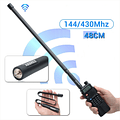 Antena Flexible Táctica Baofeng UV-5R, UV-82, UV-9R y Otras, 48cm, Ideal Para Handy de 5W o Más
